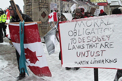 Ottawa Truck Protest : February 2022 : Personal Photo Projects : Photos : Richard Moore : Photographer